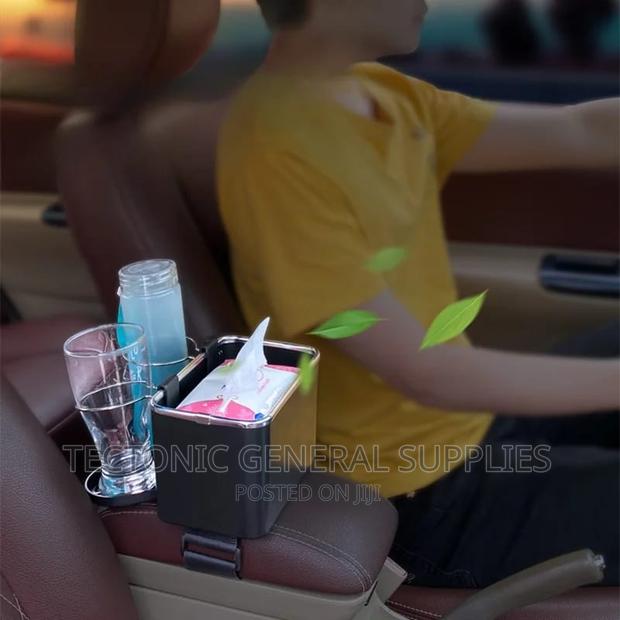 New Multi-Function Car Storage Box With Drink Holder Armrest - thumbnail 6