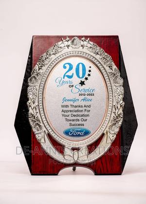 Premium Oval Wooden Award - main view
