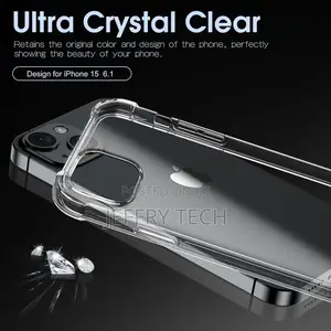 For iPhone 15 Clear Case Shockproof Phone Cover Protective P