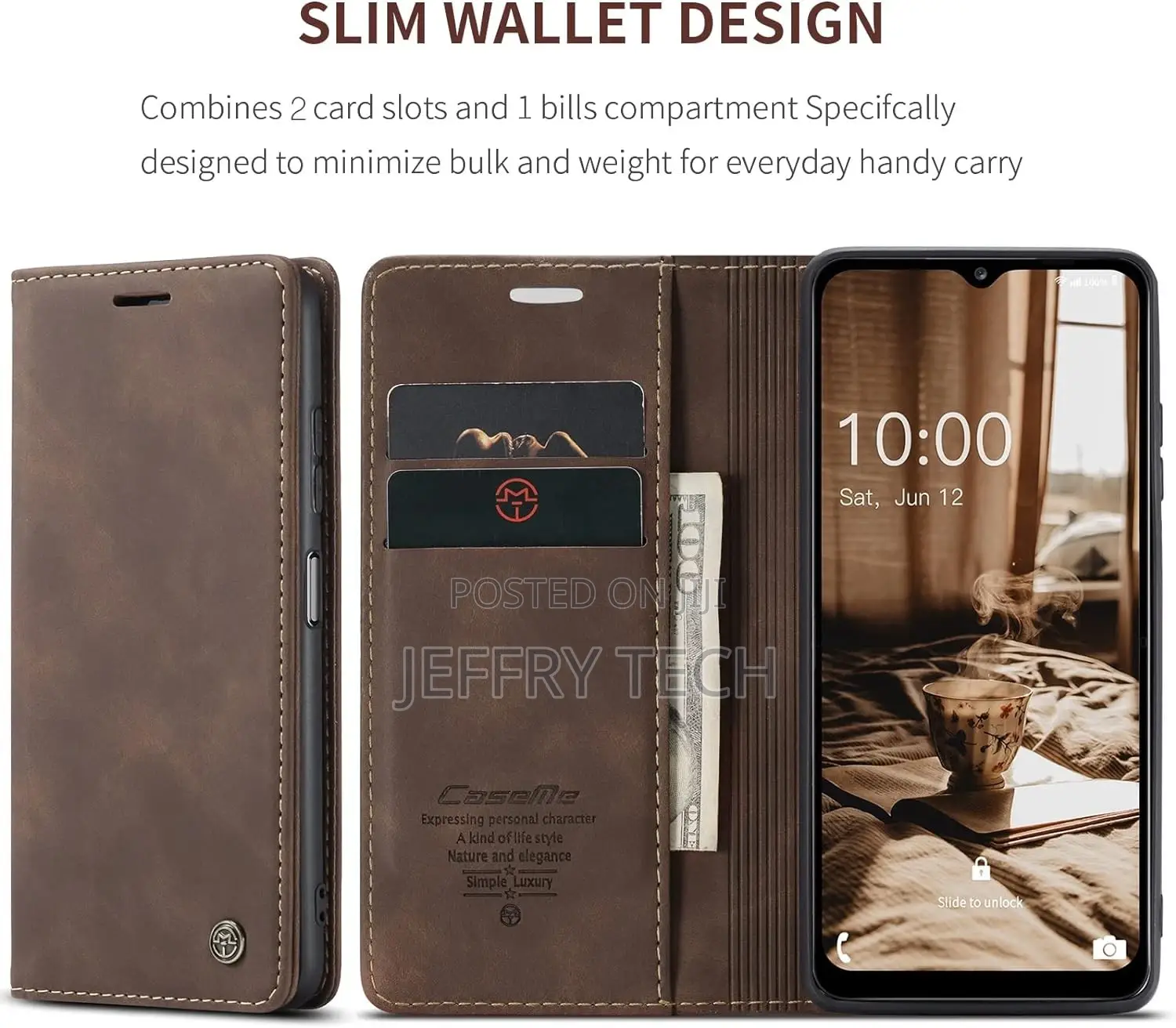 Samsung Galaxy A14 Case Wallet, With Card Holder, Kickstand