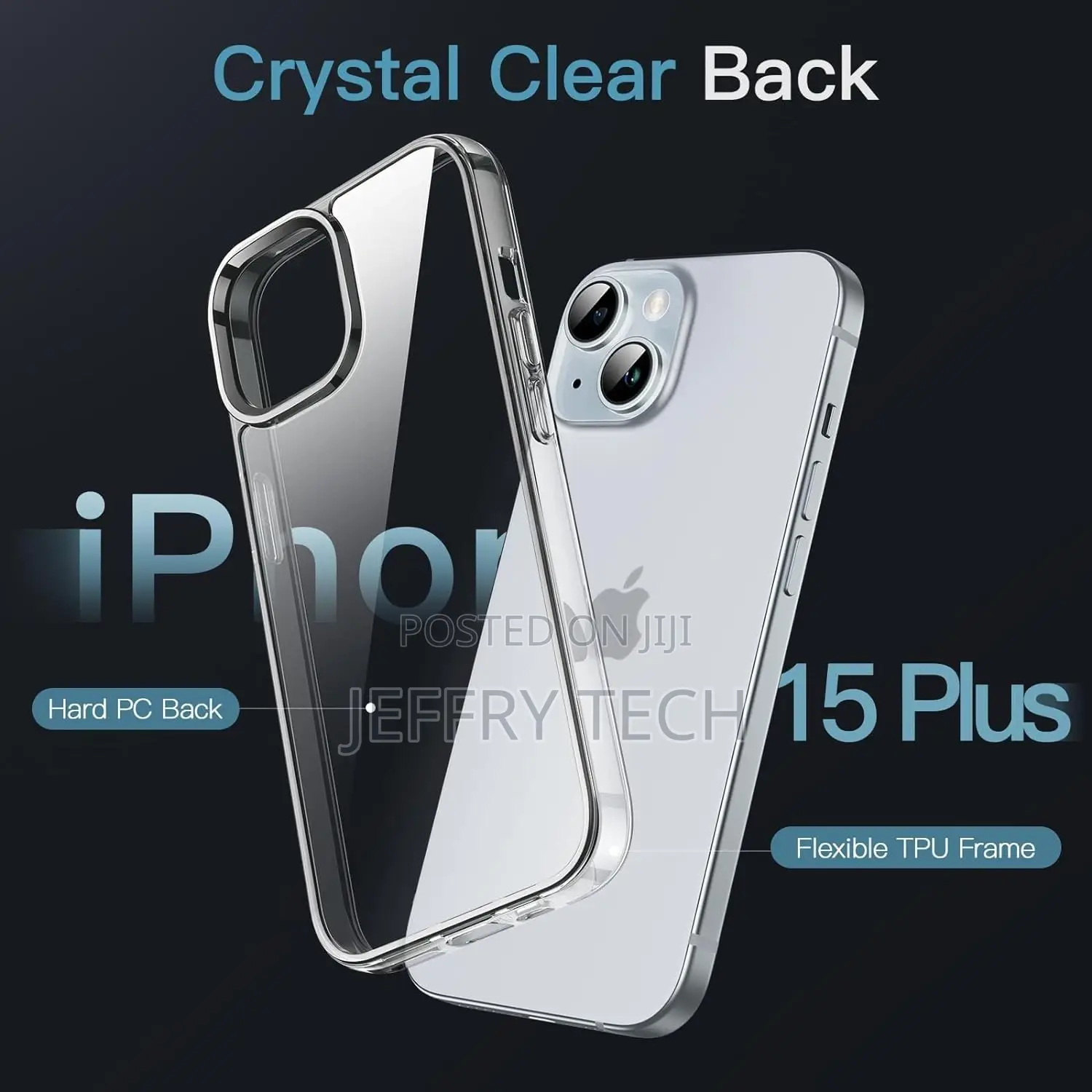 Case for iPhone 15 Plus 6.7-Inch, Non-Yellowing Shockproof P
