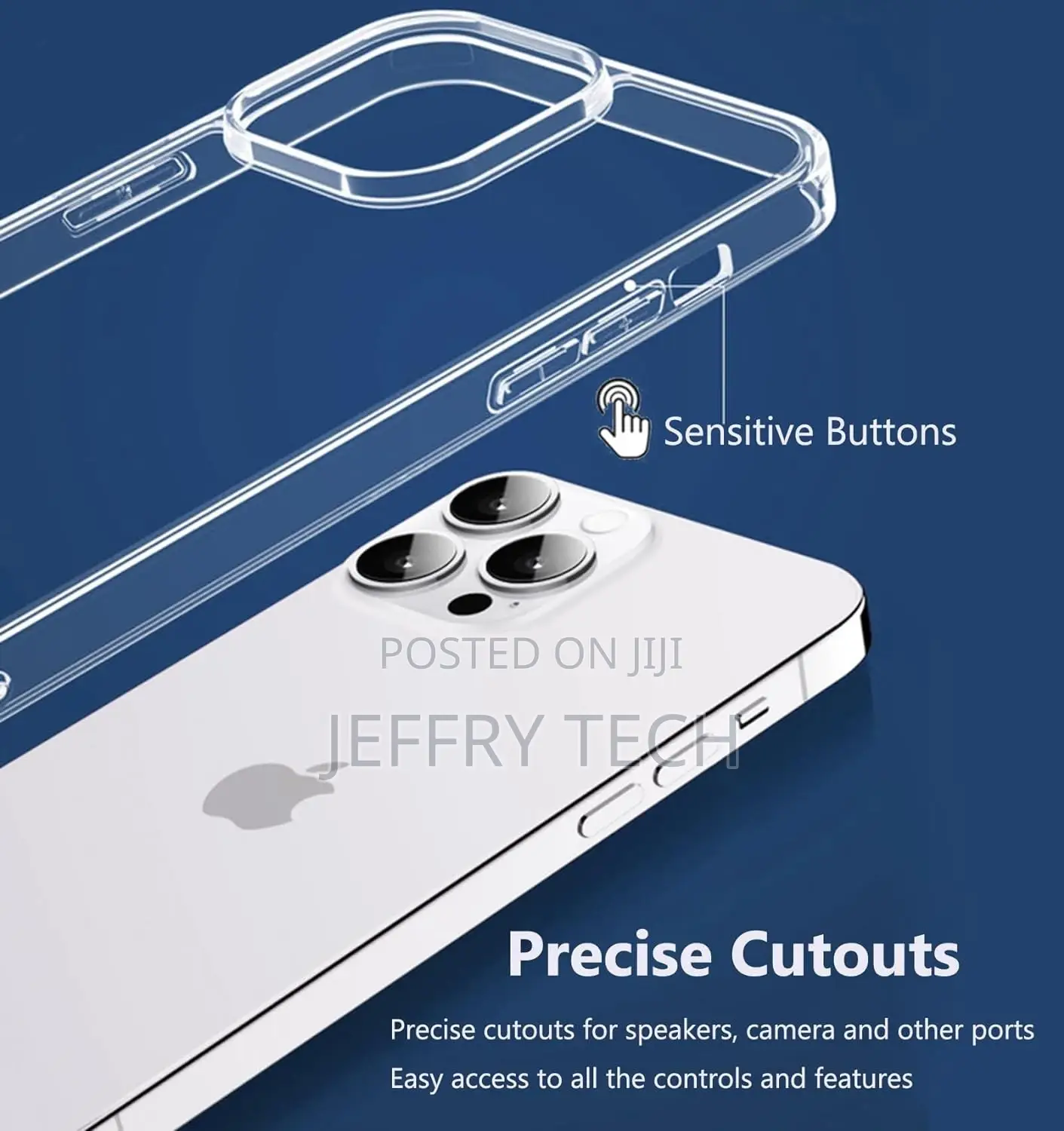 Clear Case for iPhone 15 Pro Case Protective Shockproof Slim