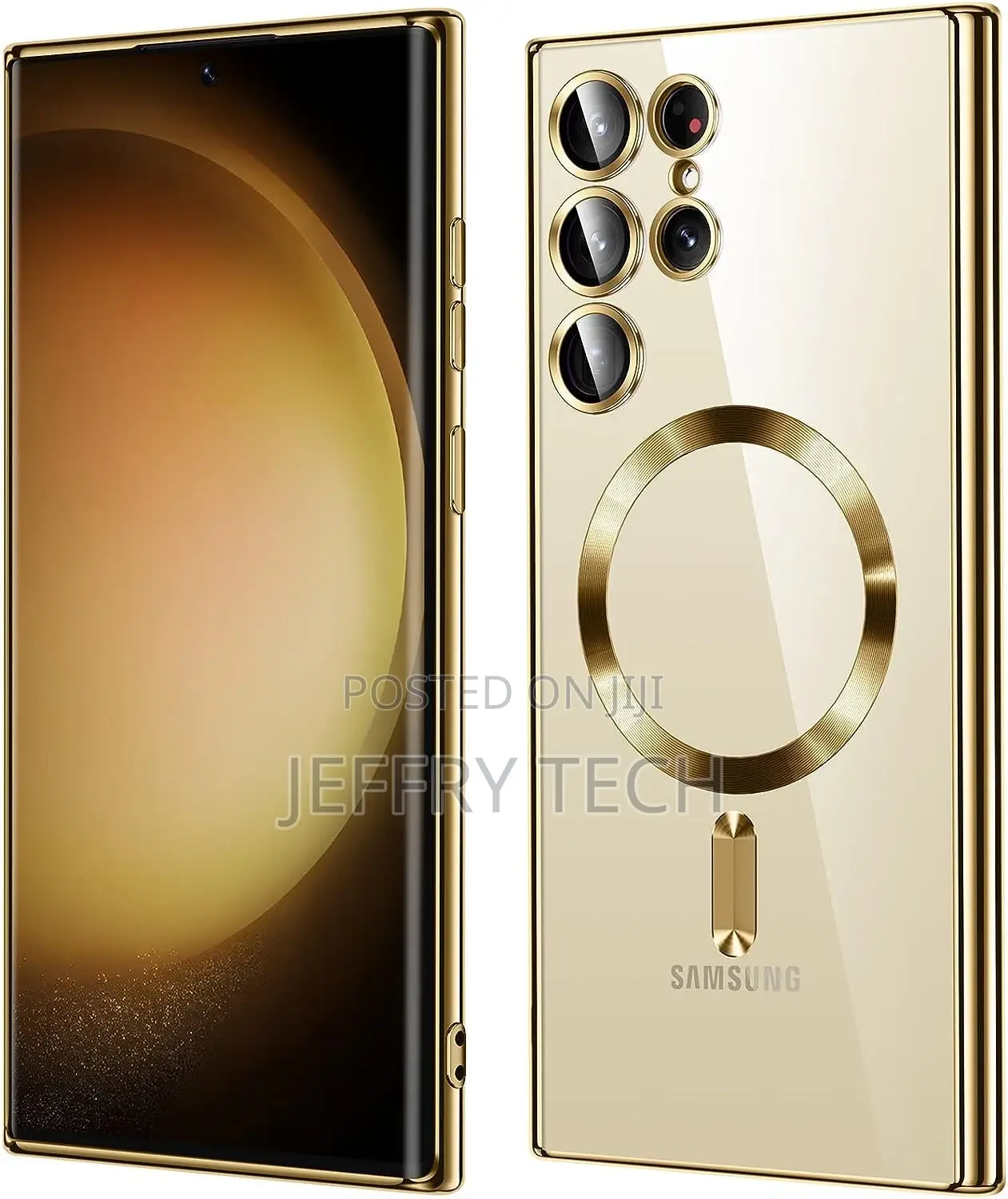 Samsung Galaxy S23 Ultra Case, Magnetic Metallic Glossy Slim