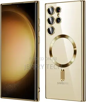 Samsung Galaxy S23 Ultra Case, Magnetic Metallic Glossy Slim