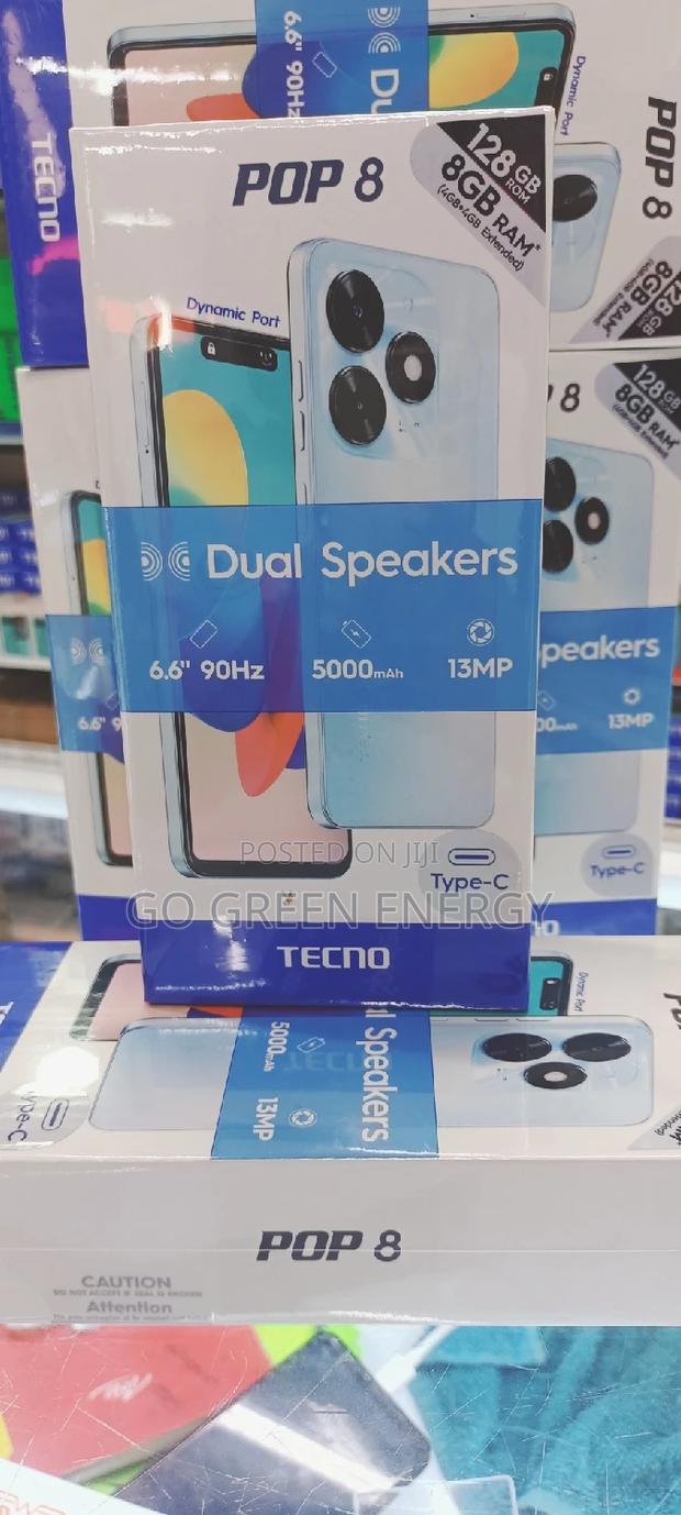 New Tecno Pop 8 64 GB Blue - thumbnail 2