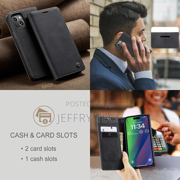 Leather Case for iPhone 15 Plus Case Wallet, for iPhone 15 P - thumbnail 4