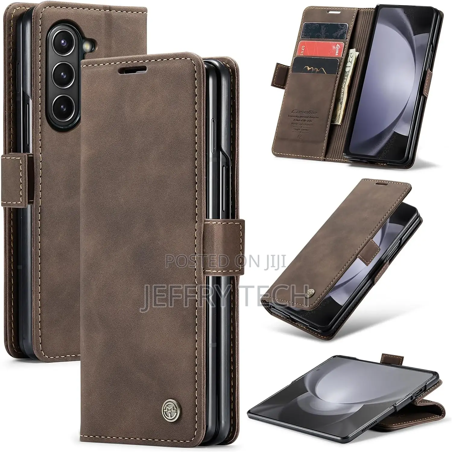 Galaxy Z Fold 5 Case, Leather Galaxy Zfold5 Wallet Case With