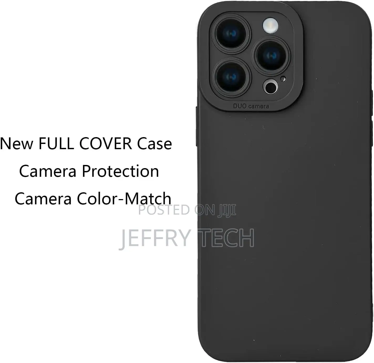 For iPhone 14 Pro Case, Black Silicone TPU Rubber Back Cover