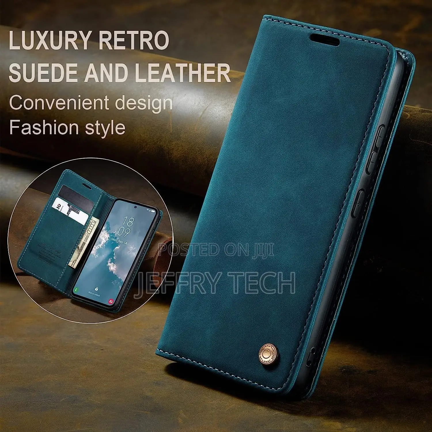 Samsung Galaxy A14 5G Case Vintage PU Leather Wallet Case TP