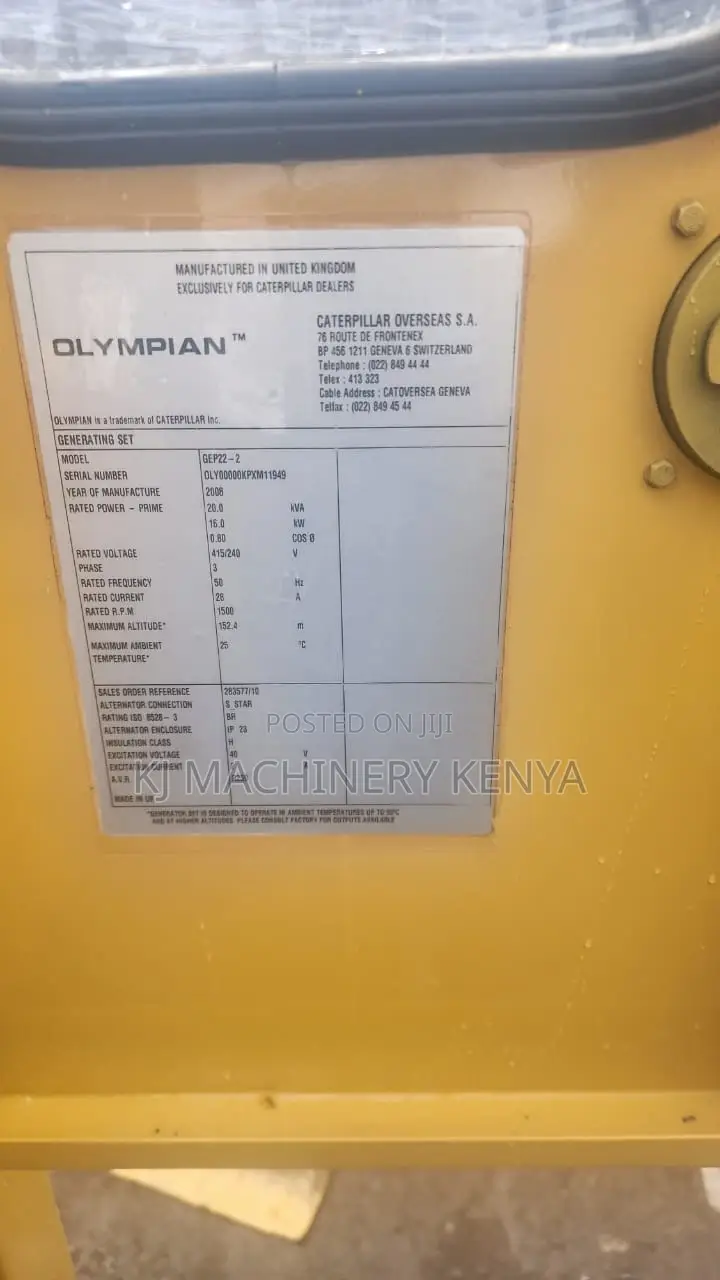 22kva Slightly Used Perkins Generator on Sale