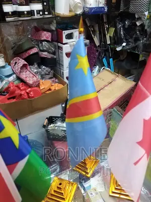 Drc-congo Country Flag + Detachable Stand + Base