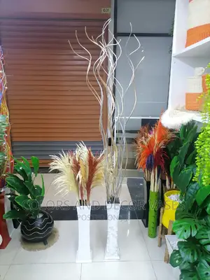 Artificial Grass and Sticks Home Decor