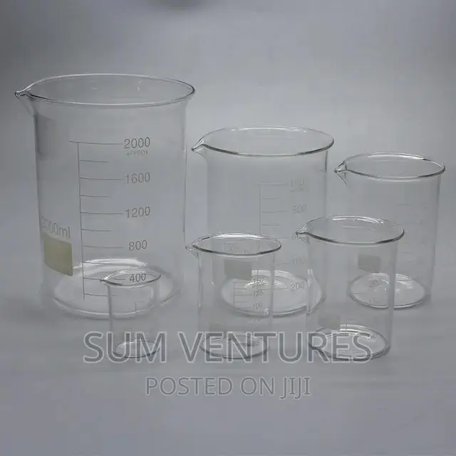 Glass Beakers ( 50 Ml, 100ml, 250ml, 500ml, 1L,2L)