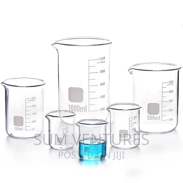 Glass Beakers ( 50 Ml, 100ml, 250ml, 500ml, 1L,2L)