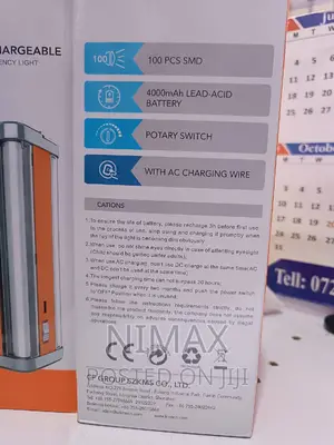 Rechargeable Emergency Light Kamisafe KM-7671