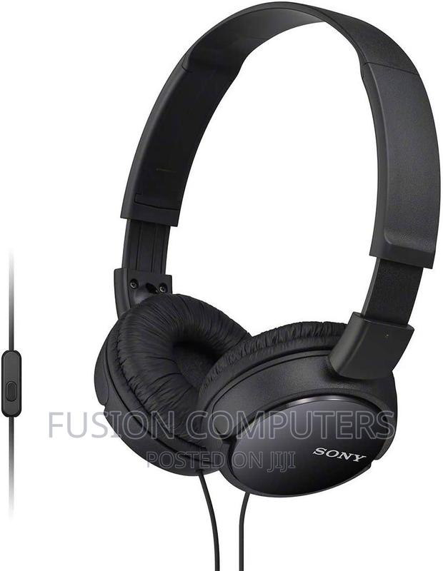 Sony ZX Series Wired on-Ear Headphones With Mic, Black