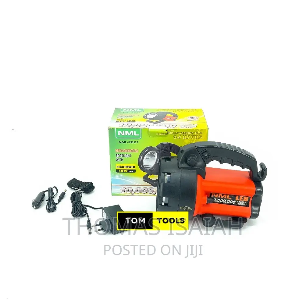 NML 2621 10,000,000 Lumen Rechargeable Spotlight With Adjust