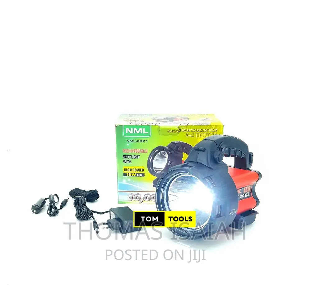 NML 2621 10,000,000 Lumen Rechargeable Spotlight With Adjust