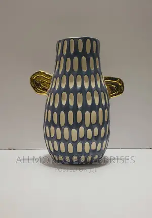 Flower Vase Cactus Like Nordic Blue Flowered.