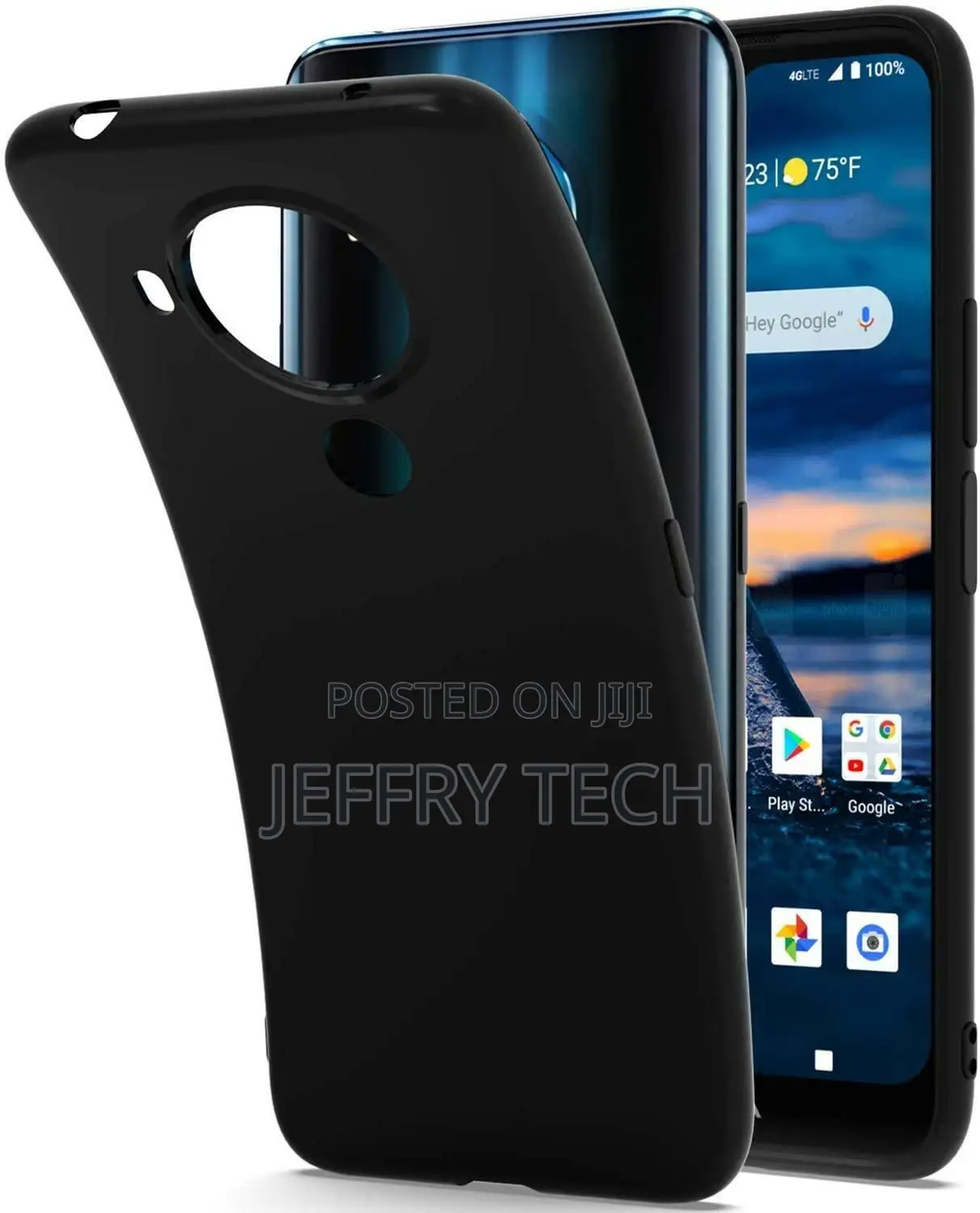 Nokia 5.4 Slim Case Black Silicone Shockproof Gel Phone Cove