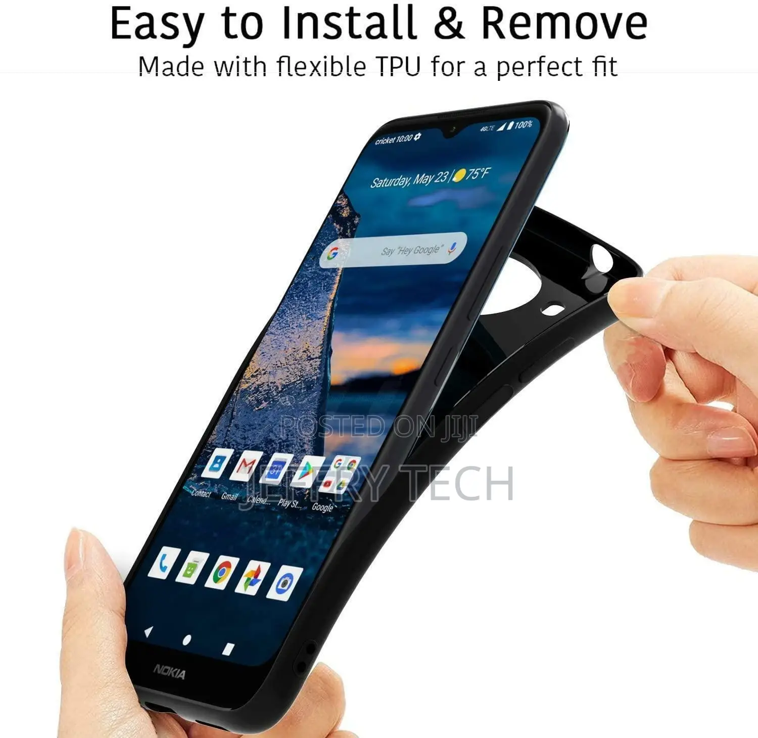 Nokia 5.4 Slim Case Black Silicone Shockproof Gel Phone Cove