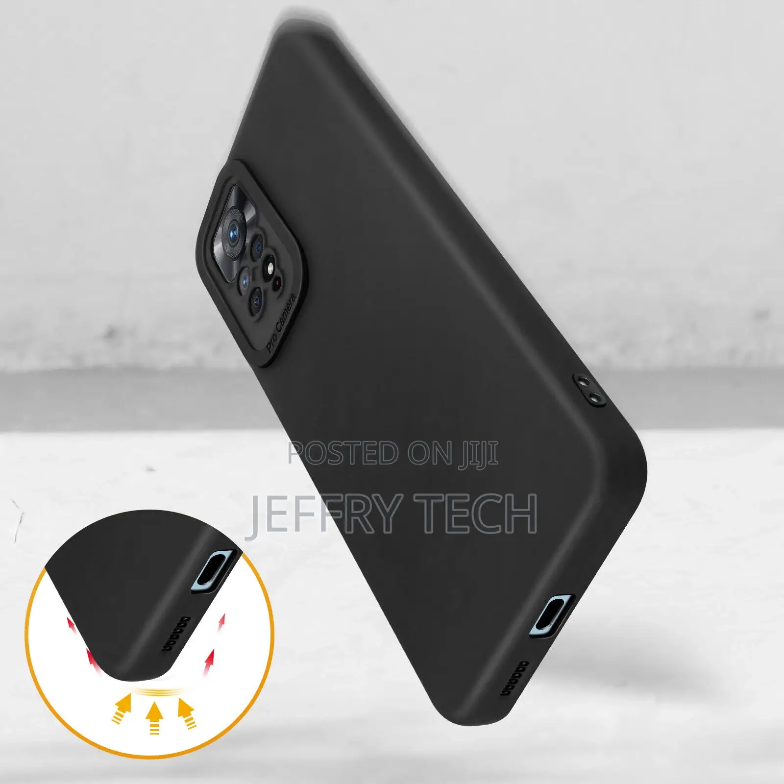 Xiaomi Redmi Note 11 Pro Plus Silicone Flexible Case Black