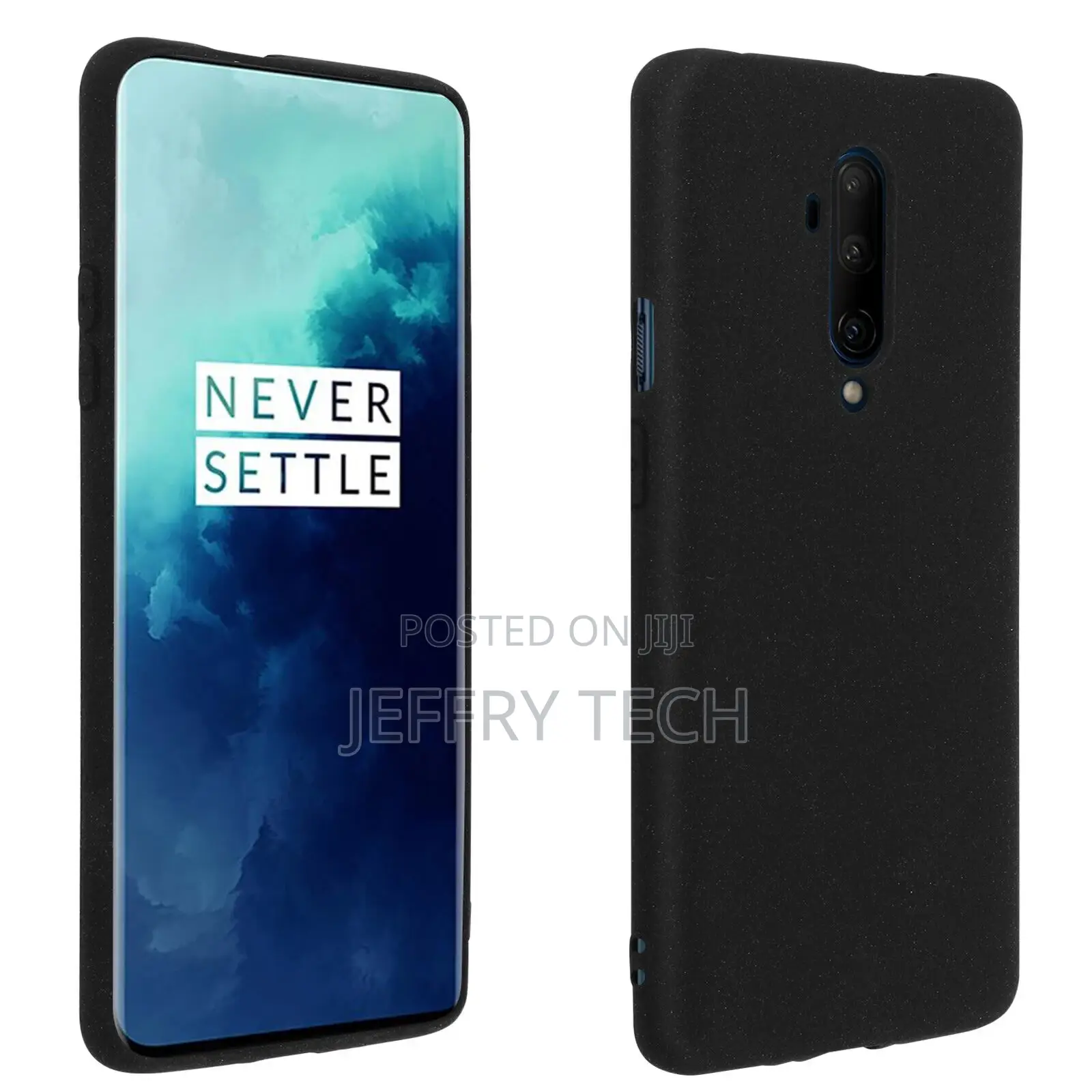 TPU Soft Case, Matte Back Cover for Oneplus 7T Pro – Black