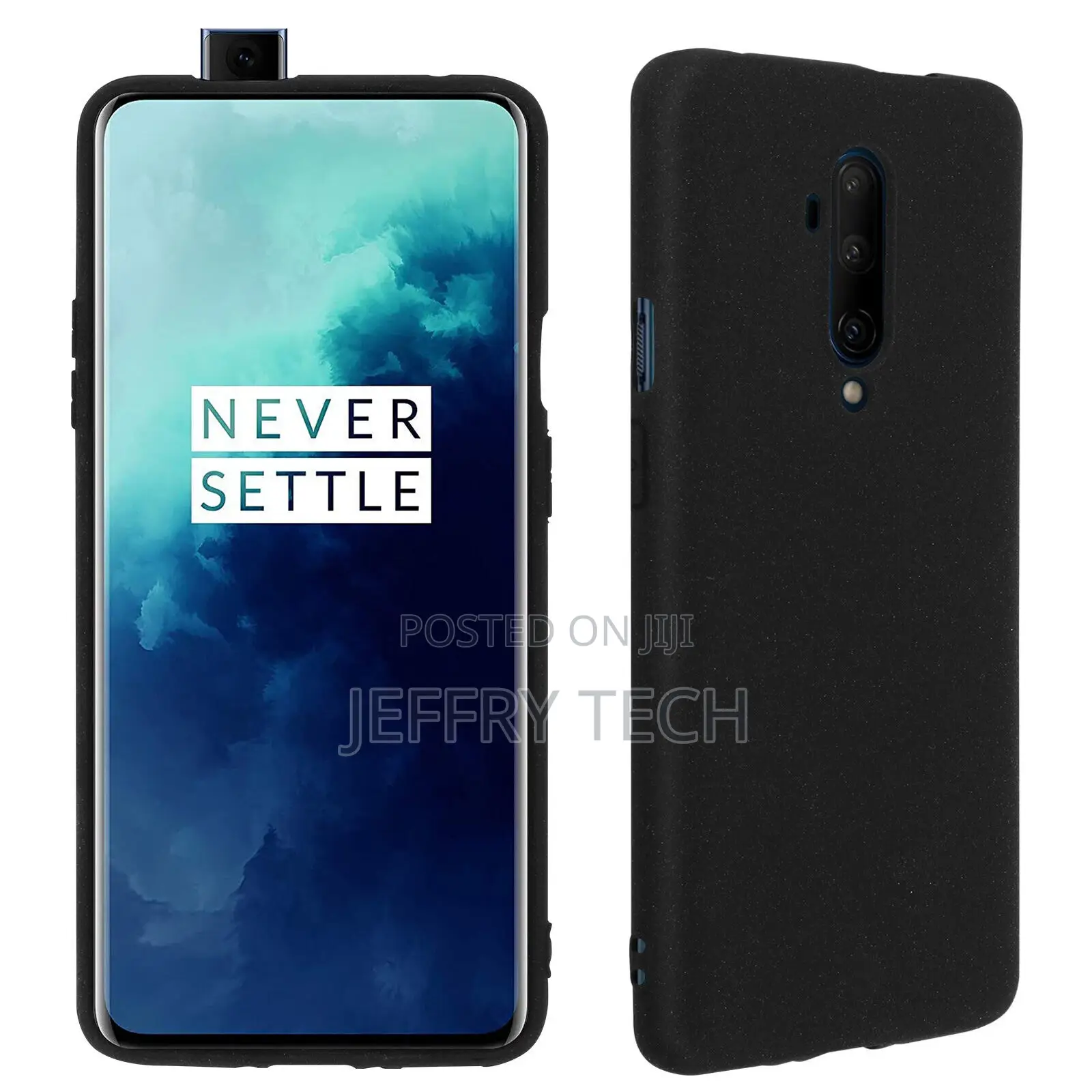 TPU Soft Case, Matte Back Cover for Oneplus 7T Pro – Black