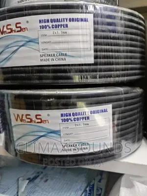 Speaker Cable Roll Black Coated
