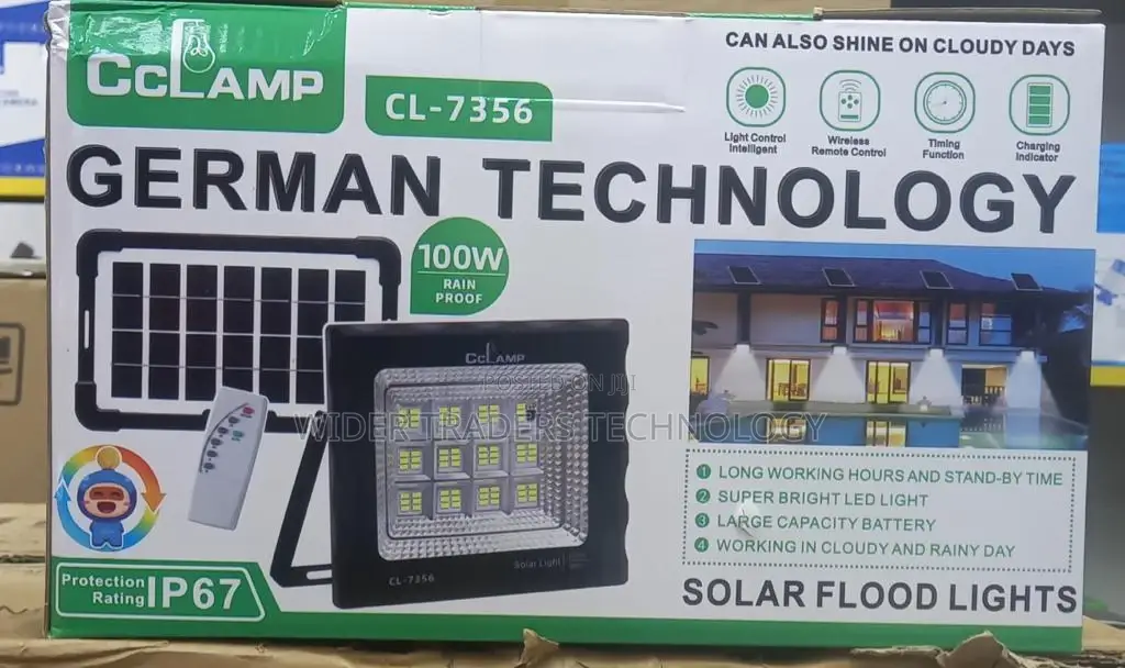 100 Watts Solar Flood Light