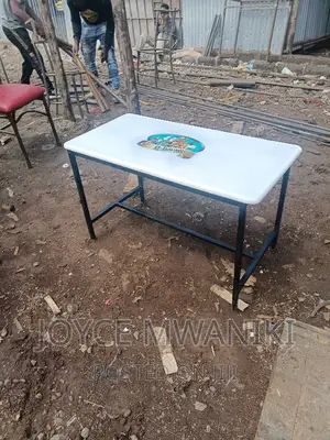 Restaurant Table, 4ft by 2ft With Logo.