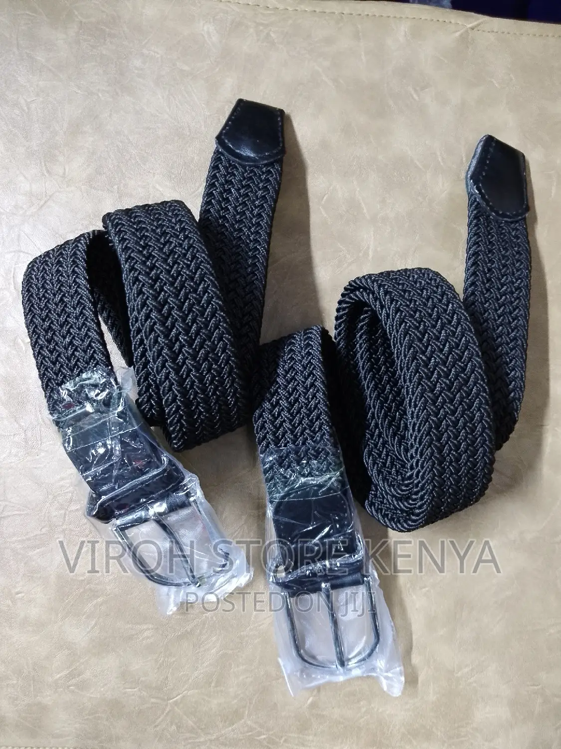 Stretching Men's Waist Belt - Black