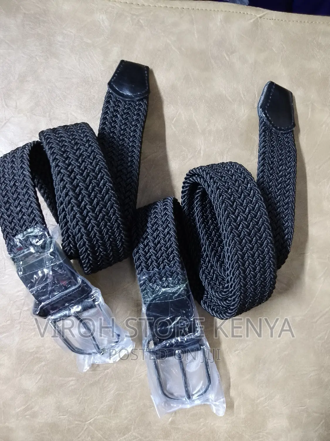 Stretching Men's Waist Belt - Black