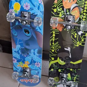 Skateboard With Rubber Wheels