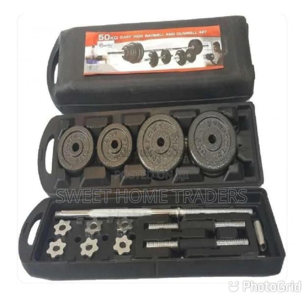 Gym Equipment Weight Lifting 50kg Barbell Dumbbell Set