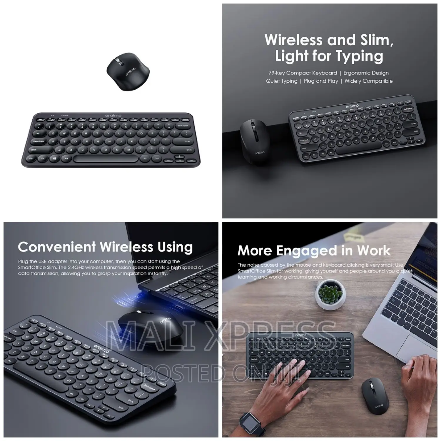 Oraimo Smartoffice Slim Oraimo Wireless Keyboard With Mouse in Nairobi