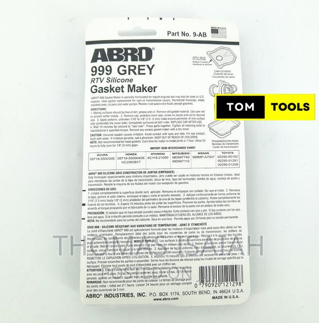 ABRO Grey 999 Gasket Maker Silicone 85g - thumbnail 4