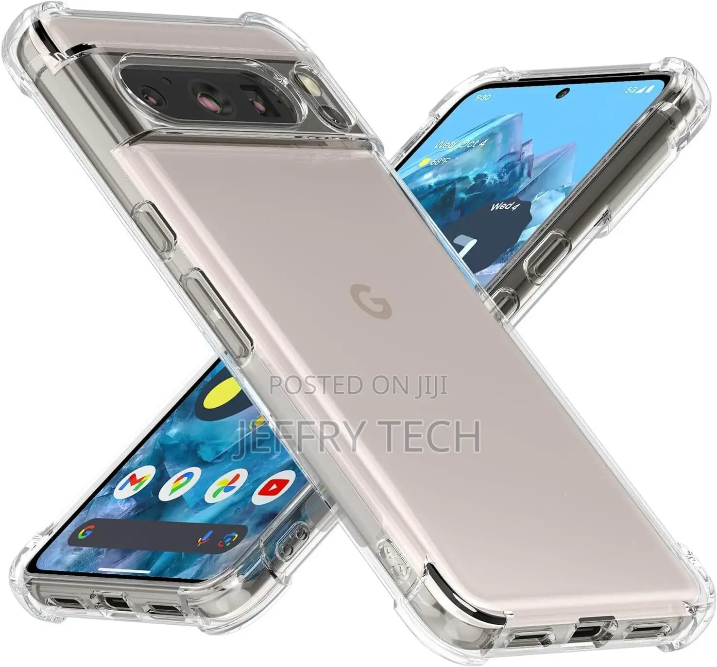 Google Pixel 6a Case, Clear Silicone Shockproof
