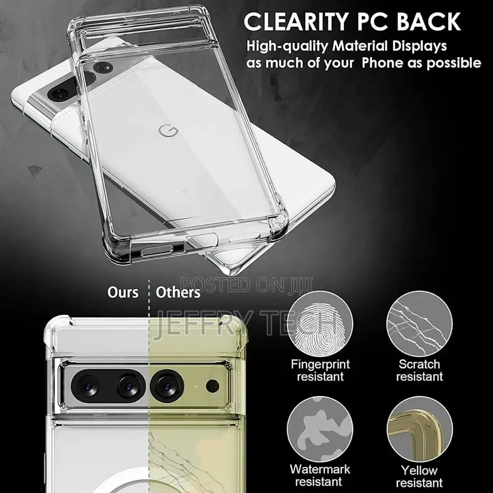 Google Pixel 7 Pro Back Case With Military Grade Bumper Corn