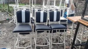 Restaurant High Chairs, Black and White Powder Coated.