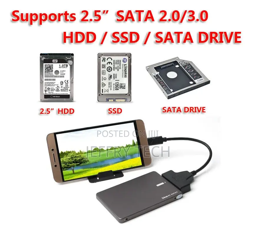 SATA to USB Type-C Adapter Cable for 2.5" Hard Drive HDD Lap