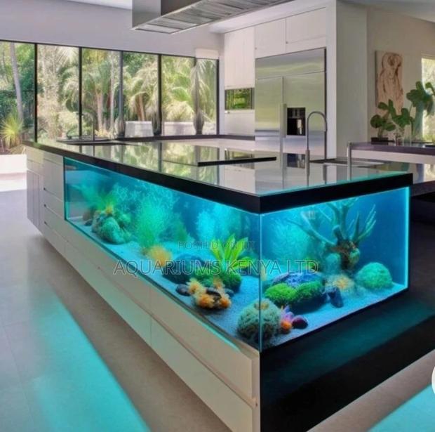 Massive Kitchen Island Aquarium - main view