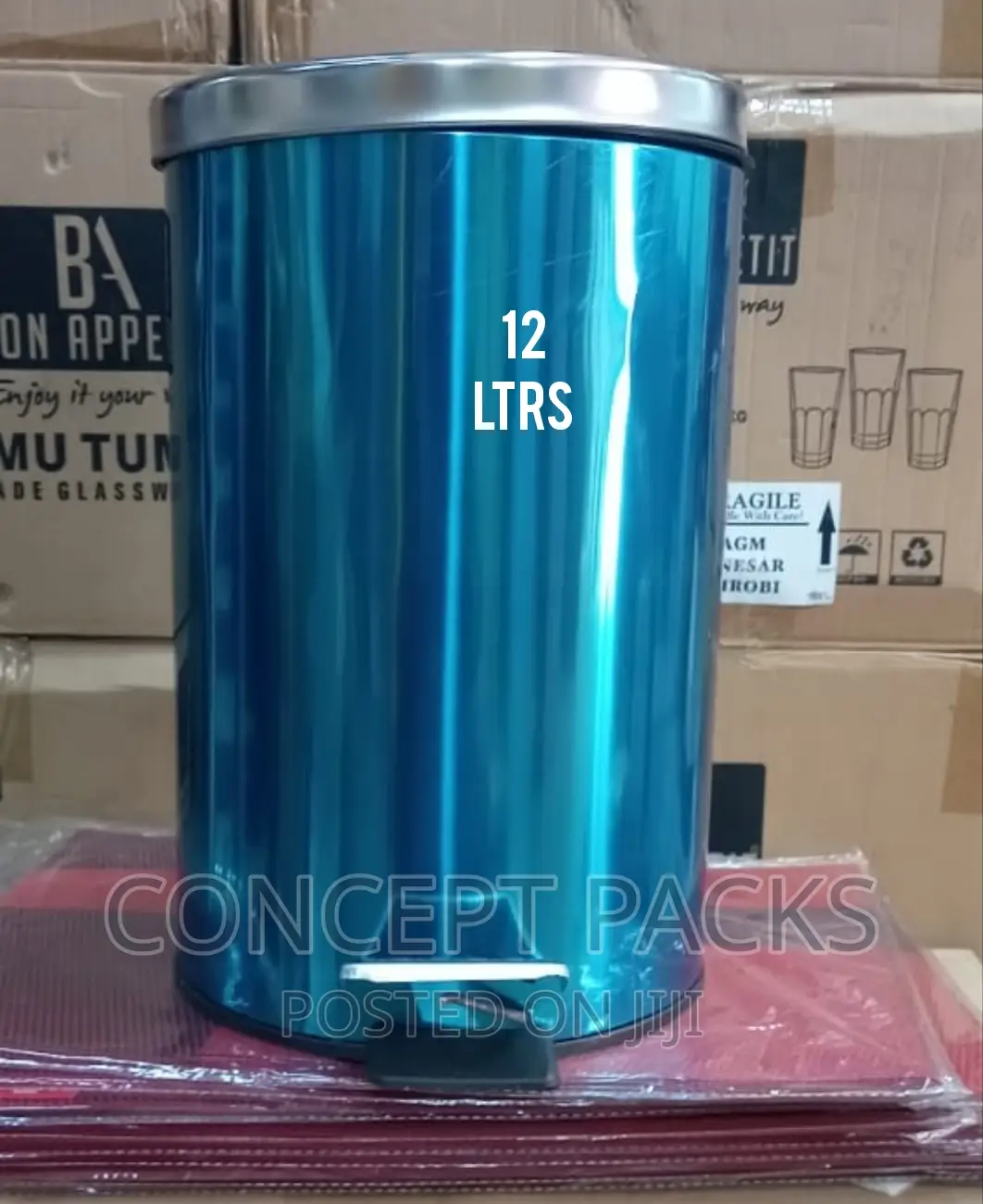 12ltrs Stainless Steel Dust Bin