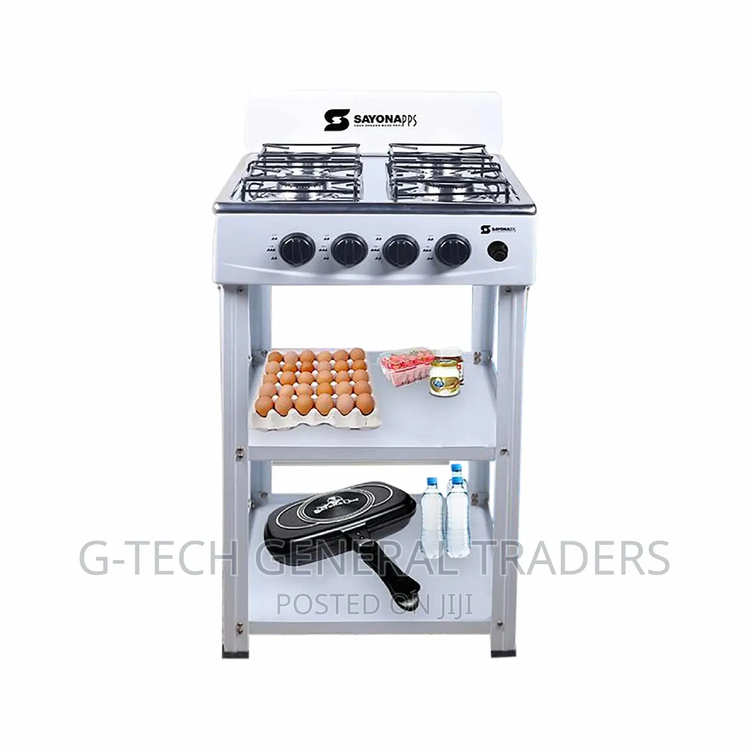 Sayona SGB-4483, Automatic, All-Gas Cooker With Shelves