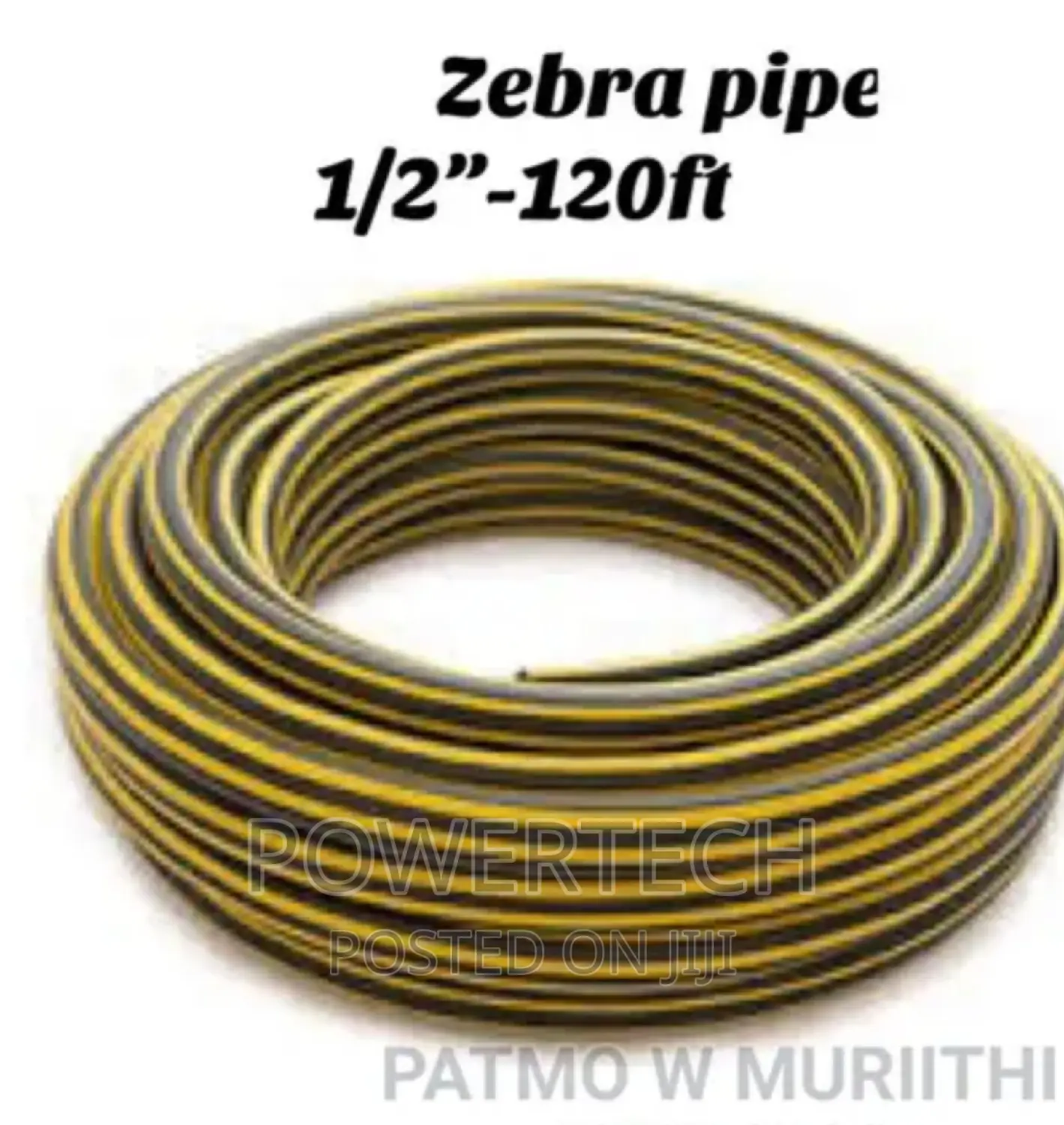 Zebra Water Pipe 1/2" 120ft.