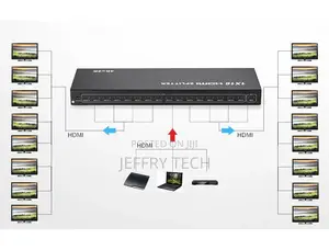 16 Port HDMI Splitter 1 in 16 Way Output Display Audio Video