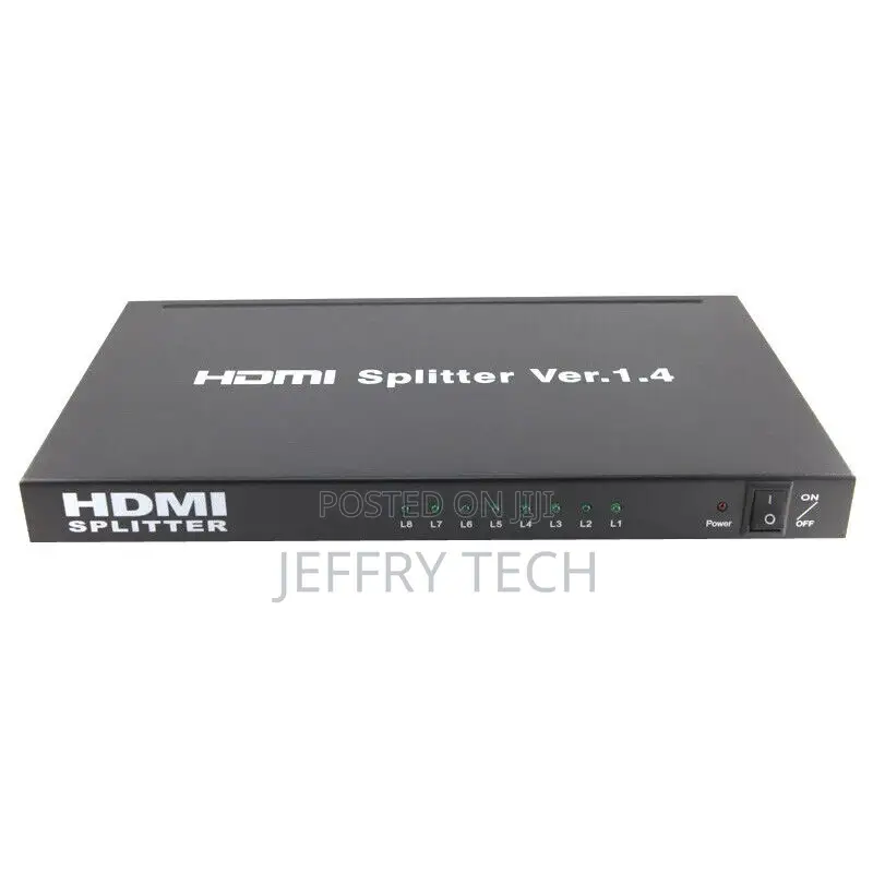 8 Port HDMI Y Splitter 1 in 8 Way Output Mirror Display Audi