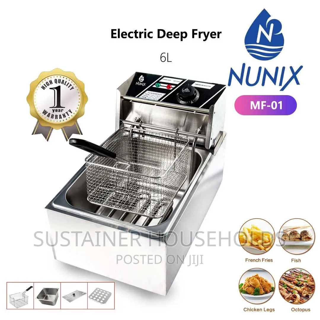 *Nunix 6 Litres Single Deep Fryer