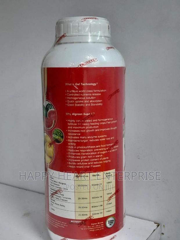 Algreen Supa -K Foliar Fertilizer High Potassium 1litre - thumbnail 3