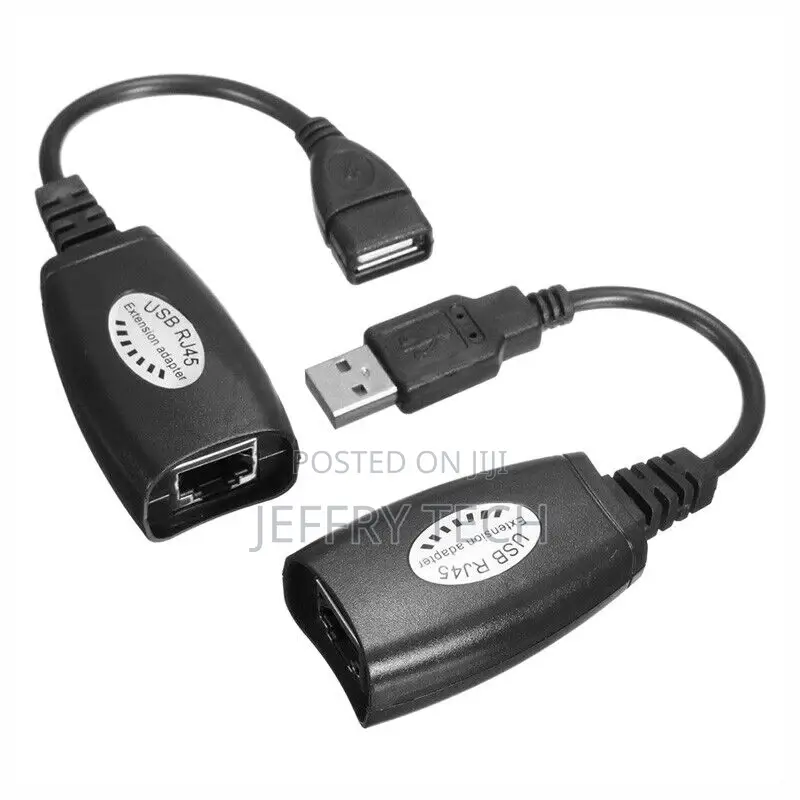 USB Over RJ45 Cat5 Cat6 Ethernet Network Cable Adapter Conve